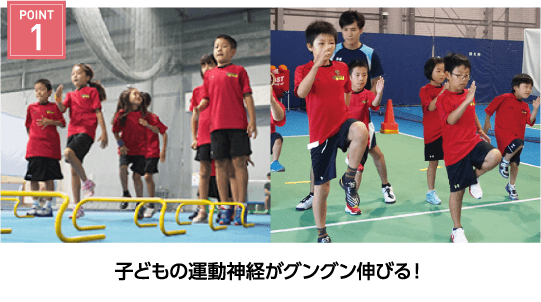 POINT1 子どもの運動神経がグングン伸びる！