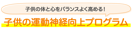 子供の運動神経向上プログラム