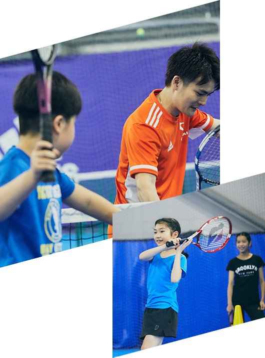 テニスをする男性